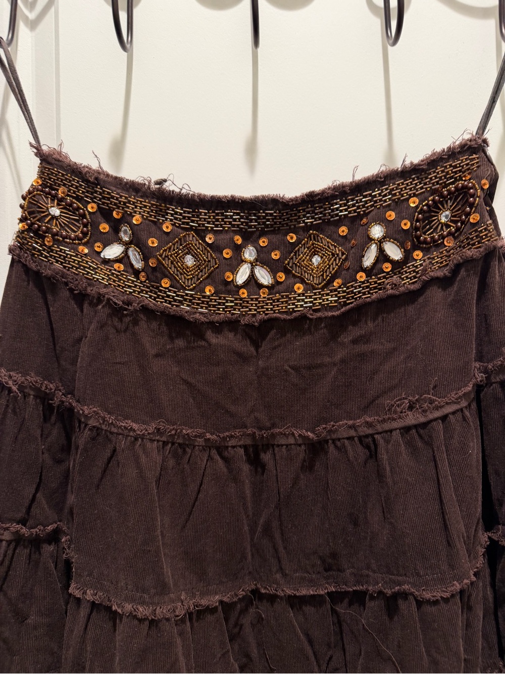 French Kiss Vintage Y2K Boho Tiered Skirt ✨